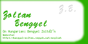 zoltan bengyel business card